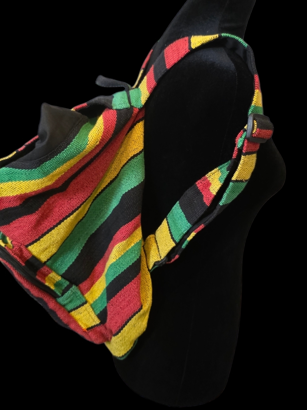 🇯🇲90s Rasta Colors Cotton Backpack - Picture 4 of 8